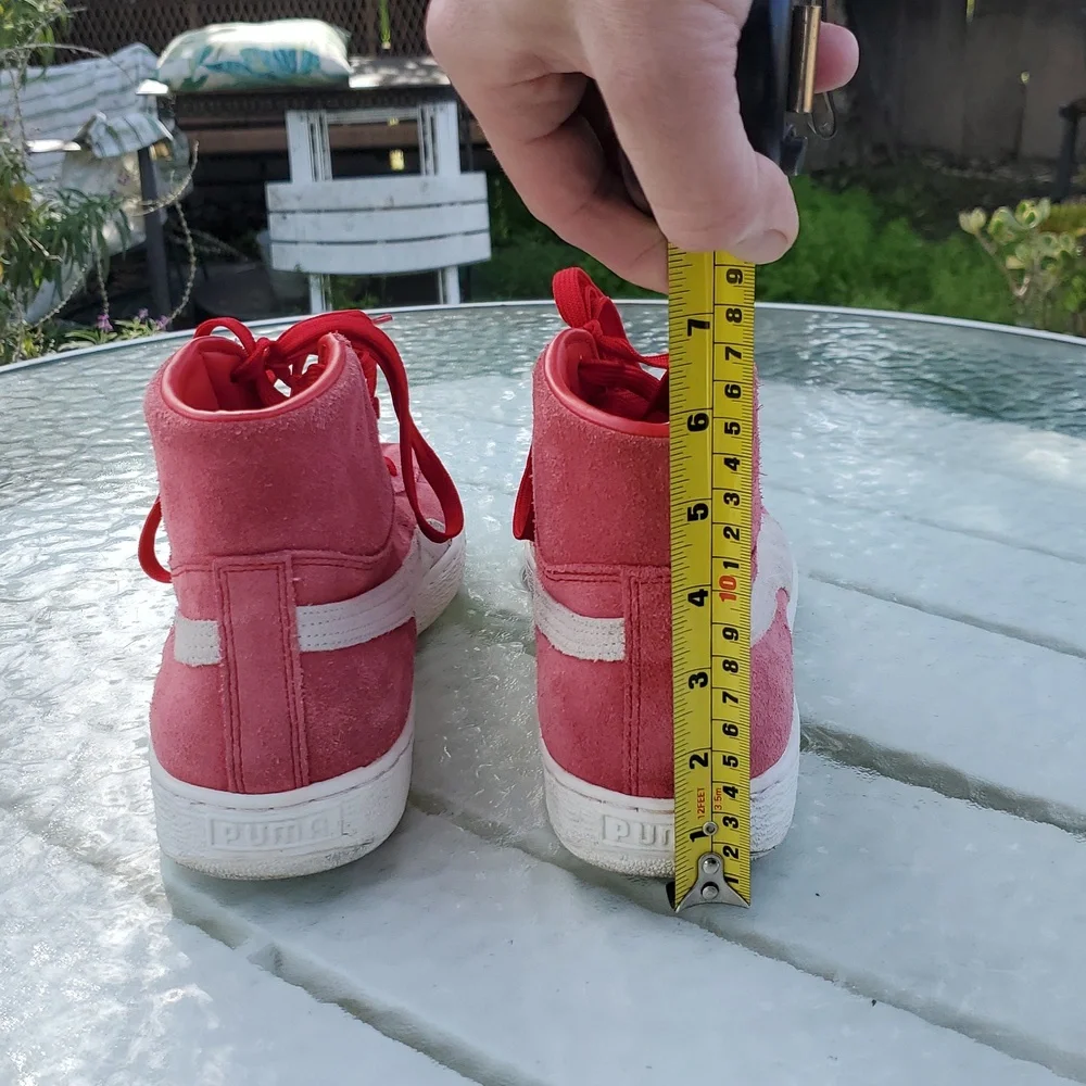 Puma Hi Tops Size US 12. Red With Gray And White. GPWC